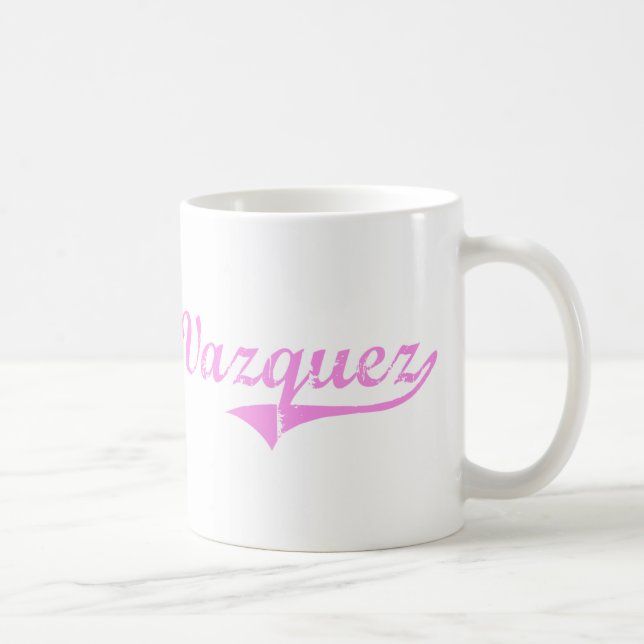 Mug Style de classique de nom de famille de Vazquez (Droite)