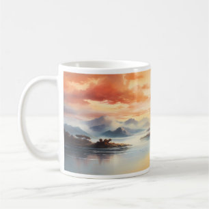 Mug Style de peinture à l'encre d'été