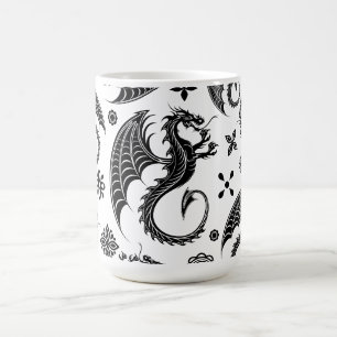 Mug Style de tatouage en forme de dragon noir