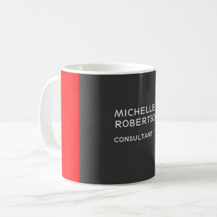 Mug Style gris rouge minimaliste moderne