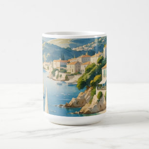 Mug Style vintage Côte d'Azur Voyage en France