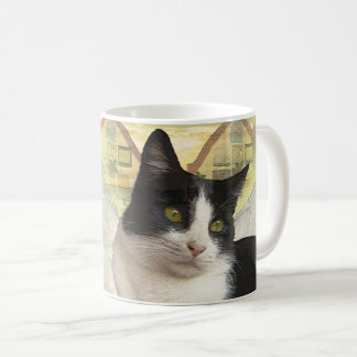 Mug style vintage de tuxedo, noir et blanc