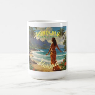 Mug Style vintage Hawaiian Travel Honolulu Mid-Pacific