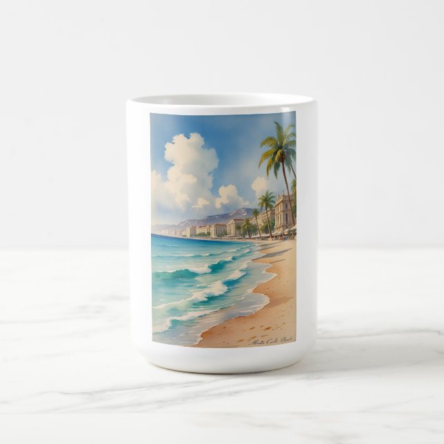 Mug Style vintage Monte Carlo Beach Travel (Centre)