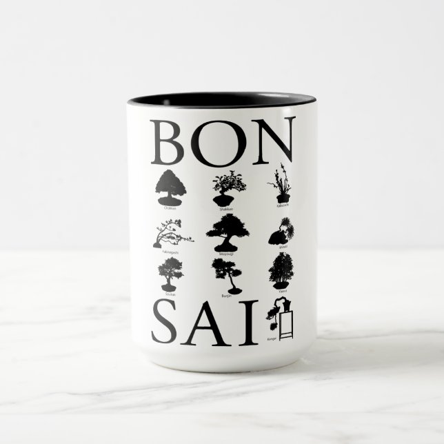 Mug Styles de base de l'arbre Bonsai (Centre)