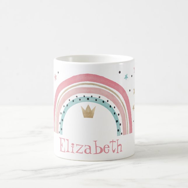 Mug Stylish Cute Rainbow Stars (Centre)