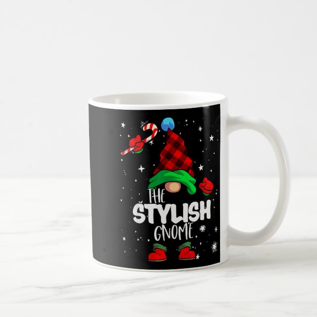 Mug Stylish Gnome Red Buffalo Plaid Matching Family Ch (Droite)