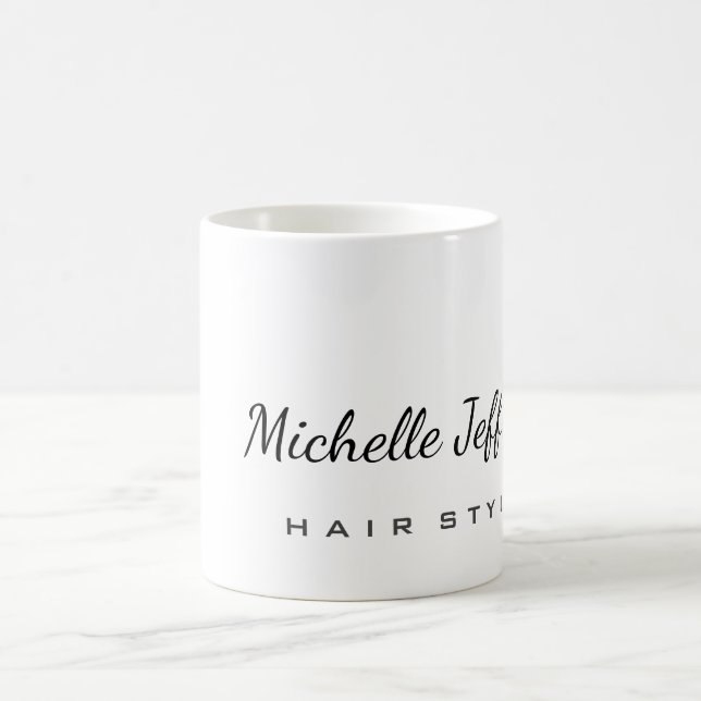Mug Styliste de cheveux minimaliste tendance moderne V (Centre)