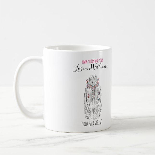 Mug Styliste Pastel Hair Styliste Braid Hairstyle Fleu (Gauche)