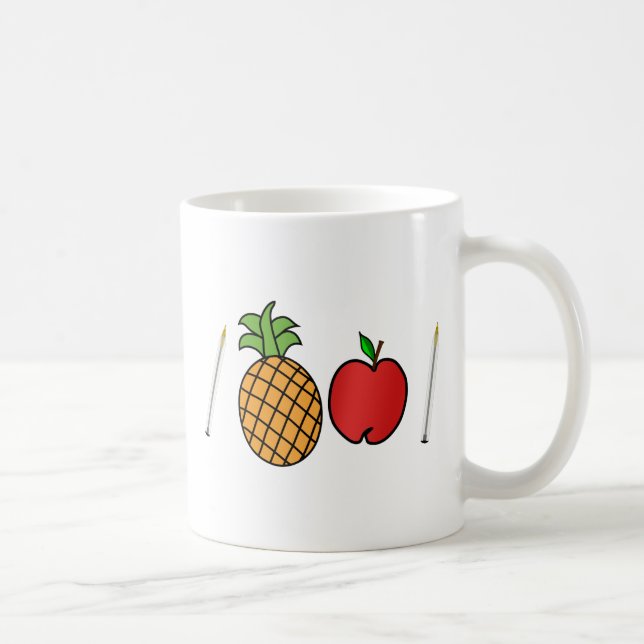 Mug stylo de pomme d'ananas de stylo (Droite)