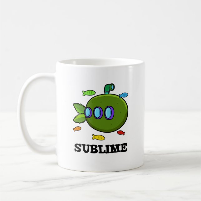 Mug Sublime Funny Sous-marin Fruit Lime Pun (Gauche)