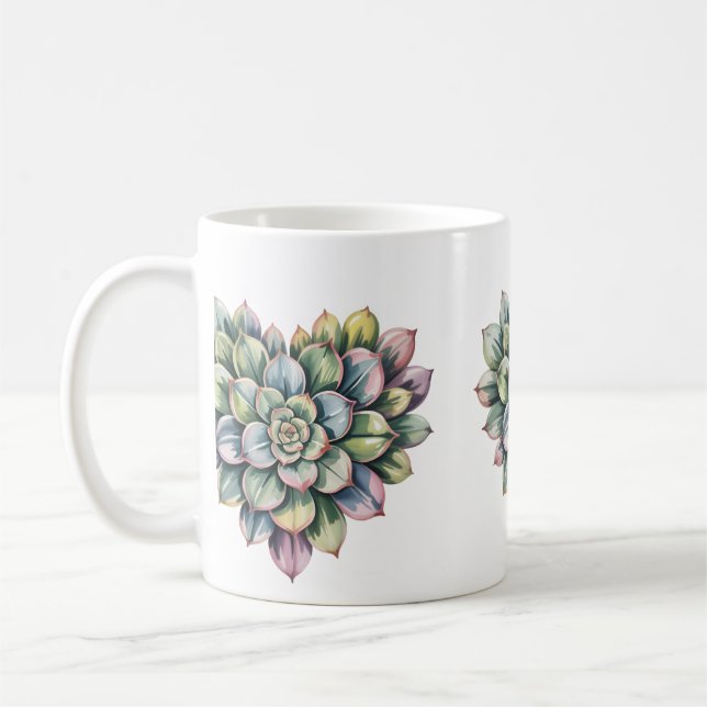 Mug  succulent heart shape Classic Mug, 11 oz (Gauche)