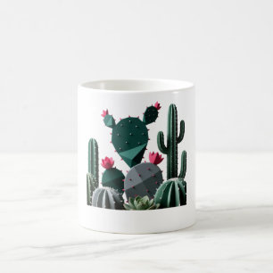 Mug Succulents de désert géométriques minimalistes