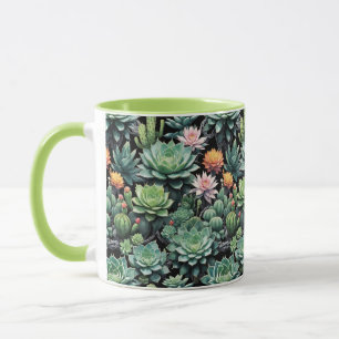 Mug Succulents florissants et Plantes de cactus