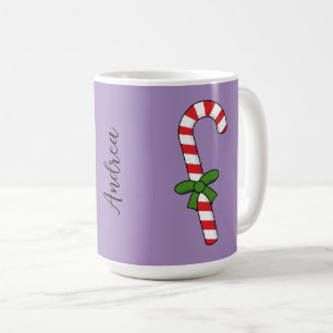 Mug Sucre de canne avec ruban vert   Ajouter votre nom