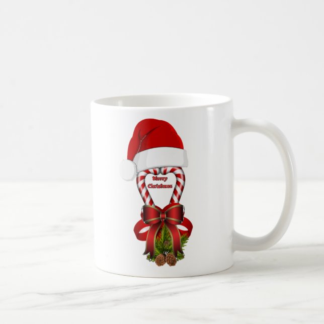 Mug Sucre de canne de menthe rouge pour Noël (Droite)