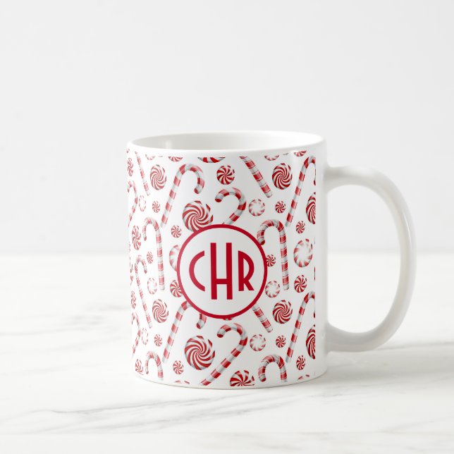 Mug Sucre de canne de Noël classique (Droite)