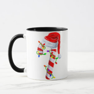 Mug Sucre de canne Éclairage de Noël Famille Correspon