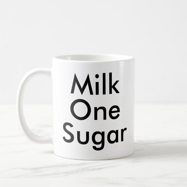 Mug Sucre Lait Un | Bouteille amateur de thé et café d (Gauche)