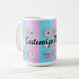 Mug Sucrerie colorée de rayures des textes d'amant