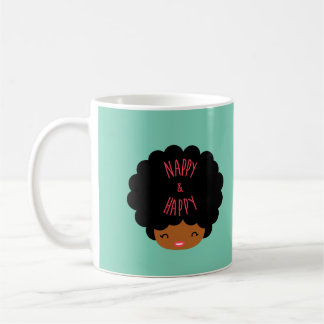 Mug Suis heureux avec mes cheveux naturels ~ NAPPY et