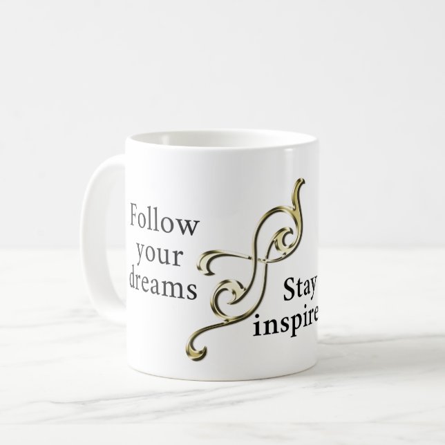 Mug Suivez vos rêves - Bracelet inspirant pour Da (Devant gauche)