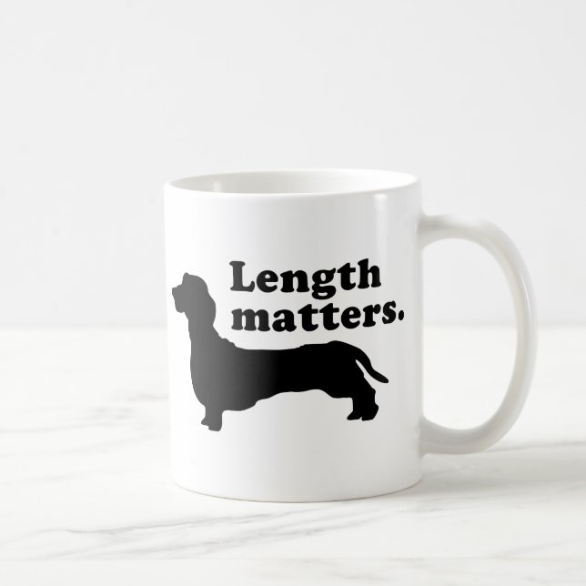 Mug "Sujets de longueur." (Teckel) (Droite)