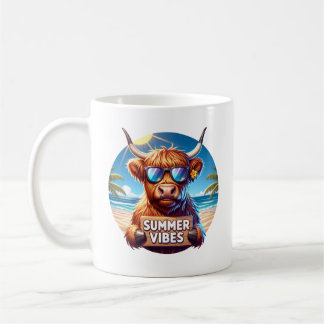 Mug Summer Highland Cow