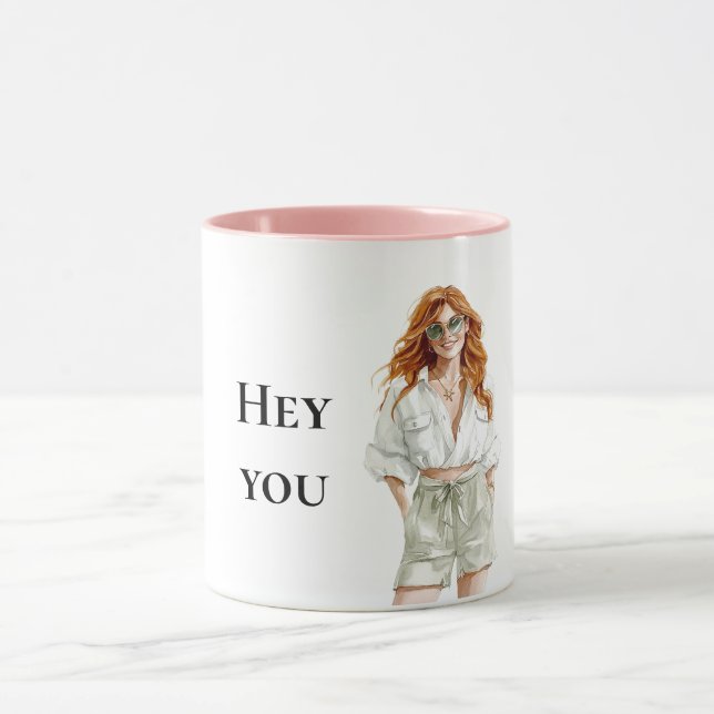 Mug Summer Red Hair Lady Hey Vous Citez (Centre)