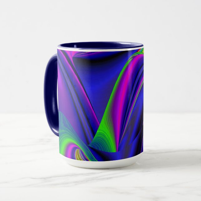 Mug Summerrainbow, Rainbowart 3D Abstrait (Devant gauche)