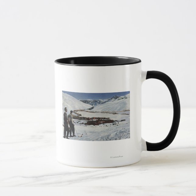 Mug Sun Valley, ID - Scène hivernale de Sun Valley (Droite)