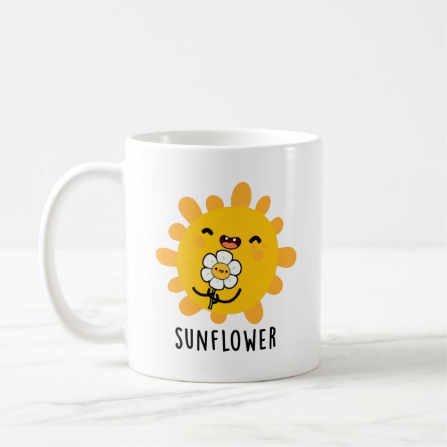 Mug Sunflower Drôle Soleil Et Fleur Pun (Gauche)