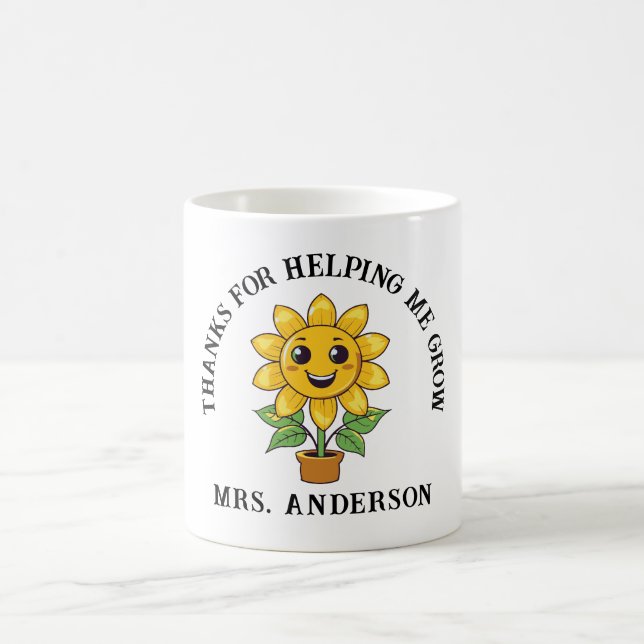 Mug Sunflower merci de m'aider à devenir professeur (Centre)