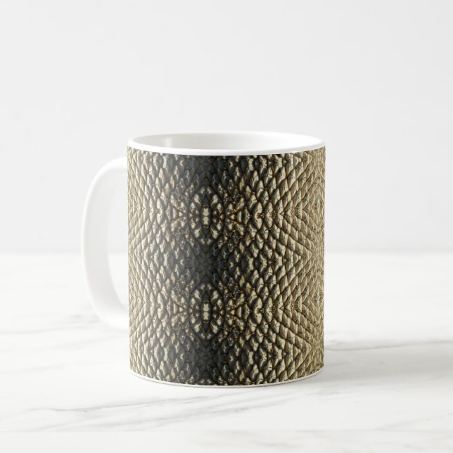 Mug - Sunflower Seed Kaleidoscopic Pattern (Front Left)