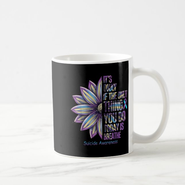 Mug Sunflower Suicide Prevention Awareness Week Teal P (Droite)