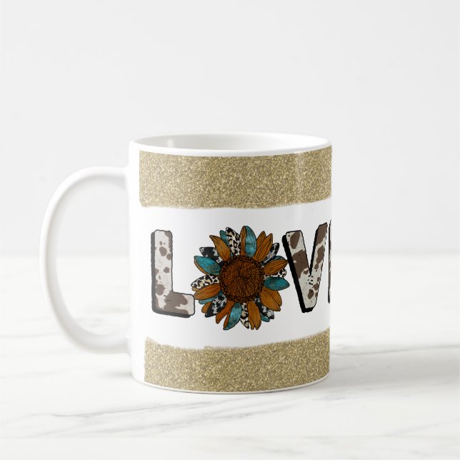 Mug Sunflower Western Loho Boho été (Gauche)