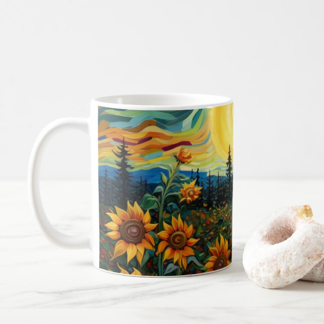 Mug Sunflowers (Avec donut)