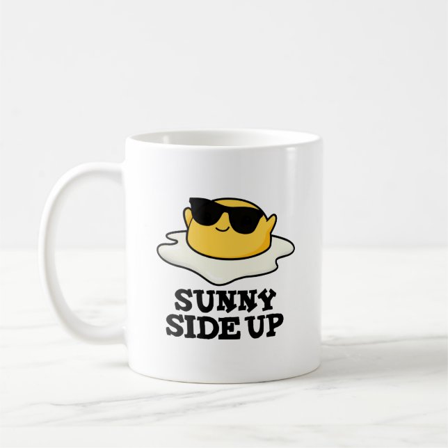 Mug Sunny Side Up Funny Fried Oeuf Pun (Gauche)