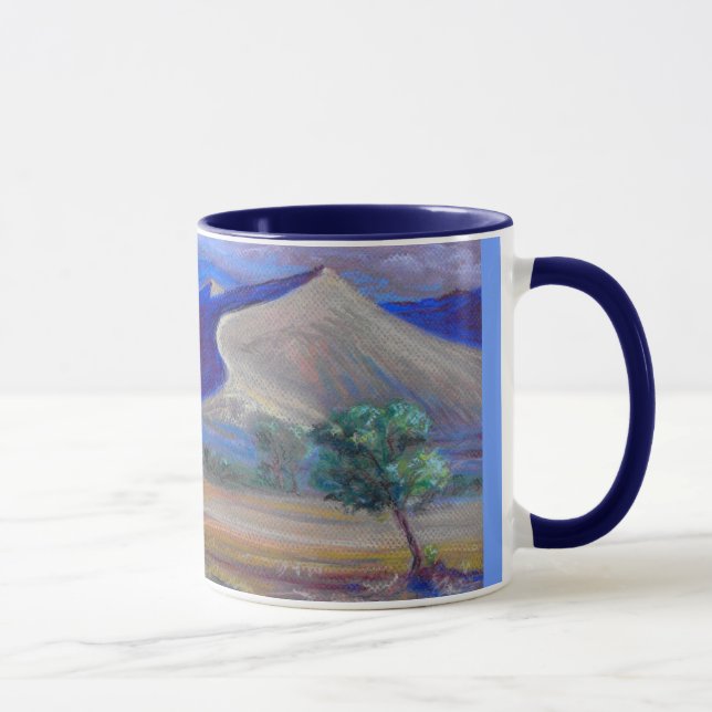 Mug Sunset Dunes, Distant Mountains et Trees Card (Droite)