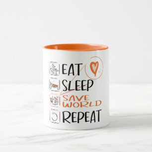 Mug Super aidant / infirmière assistant sauve le monde