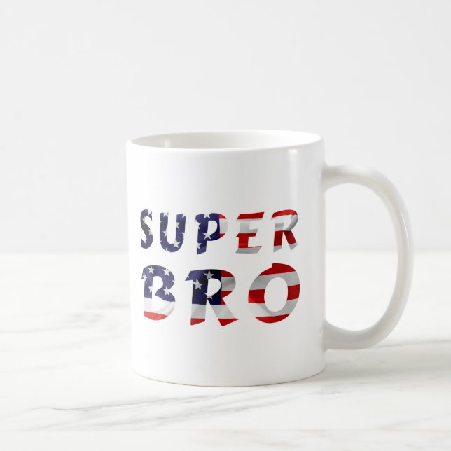 Mug Super Bro et le drapeau américain (Droite)