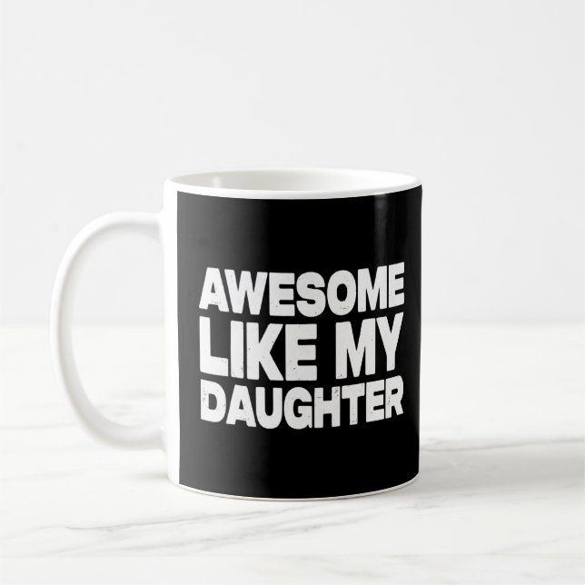 Mug Super Comme Ma Fille Fête des pères Pour Parent (Gauche)