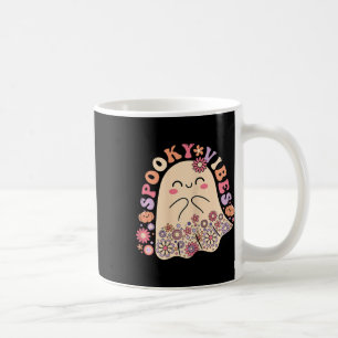 Mug Super Cute Kawaii Ghost Floral Vibes Éffrayantes H