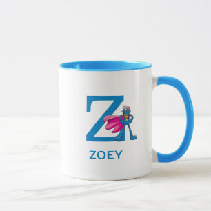 Mug Super Grover Ajouter Votre Nom Et Monogramme Z