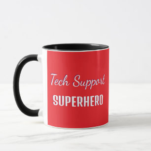 Mug Super-héros du soutien technique humour drôle mono