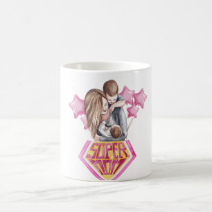 Mug super maman, cadeau de jour de la mère Mug, 11 oz