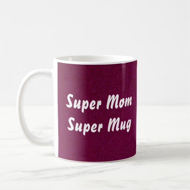 Mug super maman moderne abstrait parties scintillant v (Gauche)