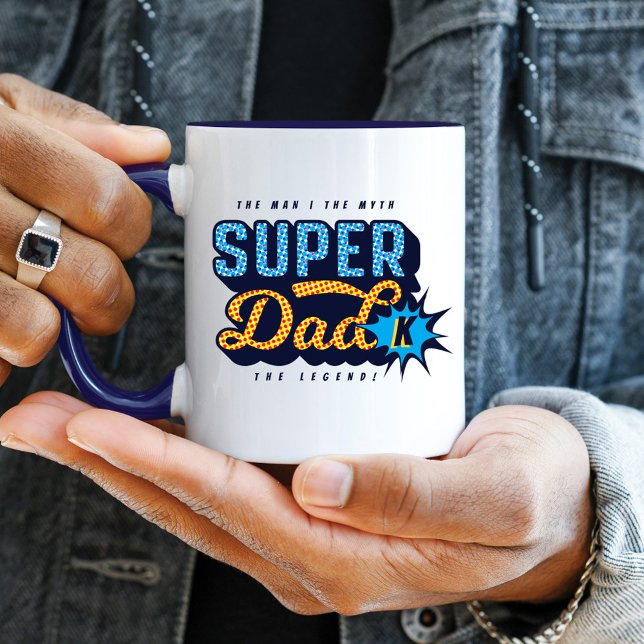 Mug Super Papa L'Homme Le Mythe La Légende Superhero (Créateur téléchargé)