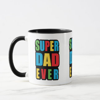 Mug Super Papa Mug- Cadeau papa pour père, papa Annive