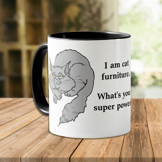 Mug Super puissance de chat drôle (Créateur téléchargé)